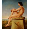 Flandrin Hippolyte Jean - Polites Sohn - handgemaltes &Ouml;lbild nach einer Vorlage v.Flandrin in 50x60cm