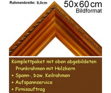 Bilderrahmen S19 in Gold-Braun F50x60cm