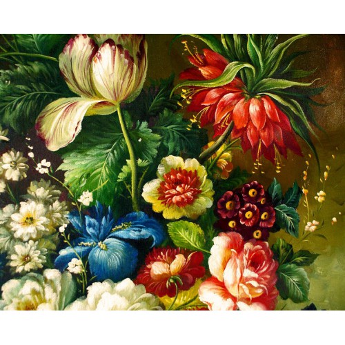 Blumen Blumenstrauss Handgemaltes Olbild Gemalt Nach Einer Vorlage In 50x60cm Kunstgalerie Carmen